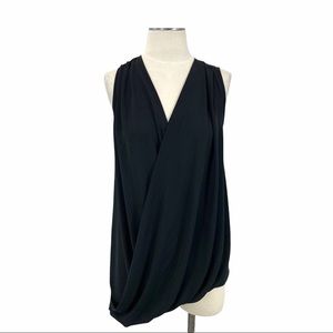 Valette- Black Surpice High Low Blouse XS